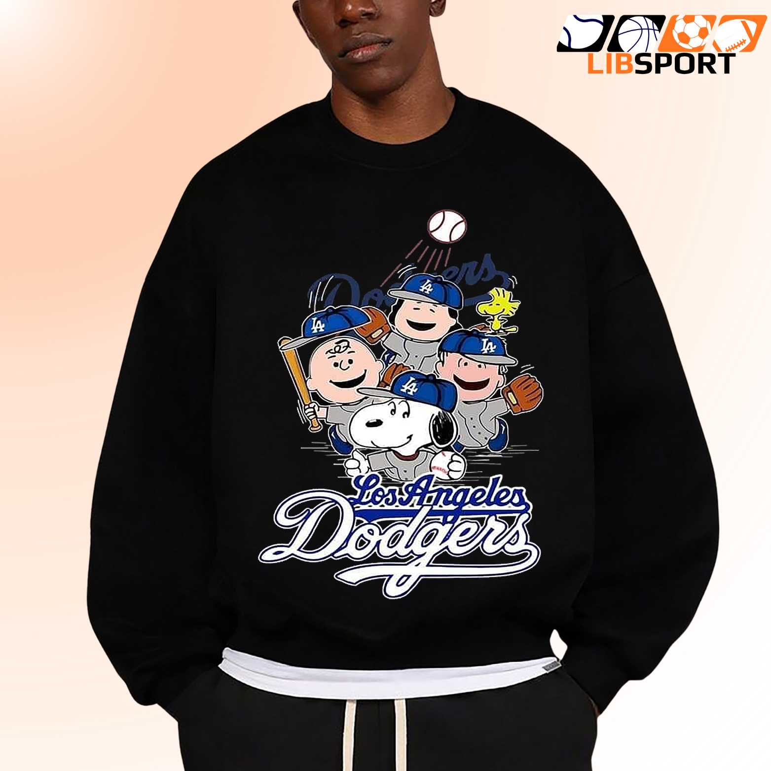 Snoopy And Friends T Shirt, Los Angeles Dodgers Baseball, Retro Streetwear Tee